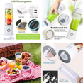 thumbnail image 5 of Portable Blender, Travel Blender Smoothie Maker 480ml Usb Rechargeable Juicer Mixer 100w Mini Personal Fruit Blender With 6 Stainless Steel Blades, 5 of 5