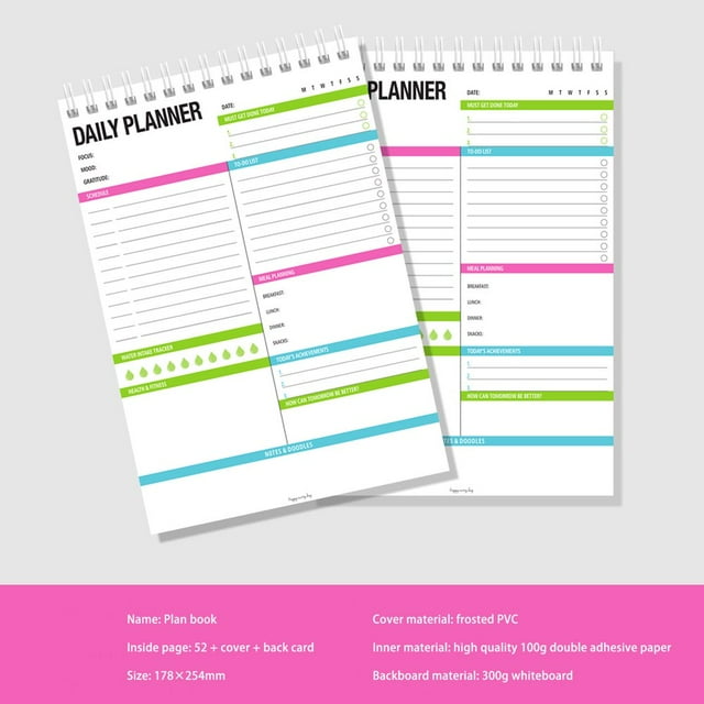 52 pages of simplified notes for weekly planner Coil Planner Daily Planner and To-do Planner (2pc)
