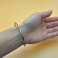 thumbnail image 2 of Stainless Steel Twisted Style Classic Simple Plain Stackable Bangle Bracelet, 2 of 3