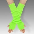 thumbnail image 2 of YUEHUA Y2K Arm Warmers, Black Long Fingerless Knitted Gloves with Thumb Hole, Harajuku Kawaii Punk Gothic Arm Sleeves for Women & Men, Grunge Accessories for Band Party, 2 of 4