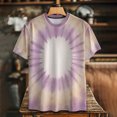 thumbnail image 5 of PNTUTB Summer Women's Casual Fashion Tie Dye Gradient Crew Neck Pullover Short Sleeve Loose Comfortable Tops, 5 of 6