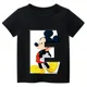 thumbnail image 3 of 2024 Nueva camiseta de verano con combinación de letras para niños de alta calidad Disney Mickey Mouse Font ABCDEF camiseta de manga corta para niños, 3 of 5