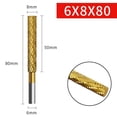 thumbnail image 1 of qifei 1pc 6mm Shank High Speed Steel Rotary Burr Tool Plastic Wood Carving Rotary File, 1 of 10