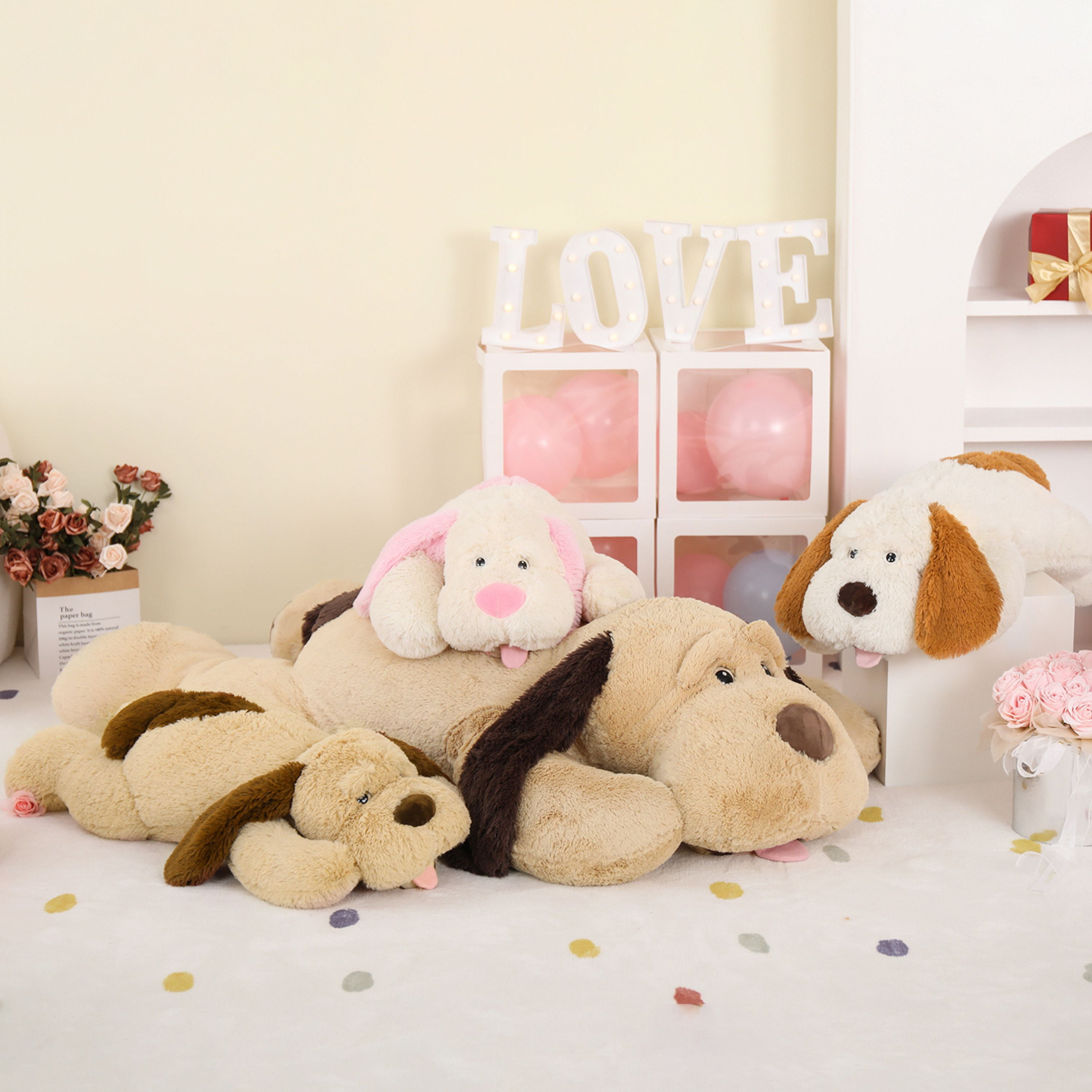 MaoGoLan Giant Dog Stuffed Animal 31" Soft Puppy Pillow Plush Toy Stuffed Dog Toy