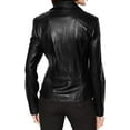 thumbnail image 2 of Womens Genuine Lambskin Leather Jacket Motorcycle Biker Leather Jacket W041, 2 of 3