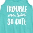 thumbnail image 2 of Instant Message - Trouble Never Looked So Cute - Toddler & Youth Girls A-line Dress, 2 of 5