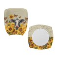 thumbnail image 5 of SCRAWLGOD Cow Sunflowers Butterfly 2 Pieces Comfy Office Chair Slipcover Breathable Split Computer Chair Slipcovers Easy to Remove Washable Boss Chair Covers for Home Decor, 5 of 7