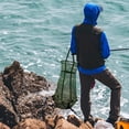 thumbnail image 4 of Jaula de pesca Cesta de pesca Bolsa de cubo plegable Trampa de cebo de pescado para que el pescador lo sostenga para mantener a los peces Minnows Camarones Langostas Cangrejo Red de pesca, plegable y Namotu CZYD-HQ178, 4 of 6