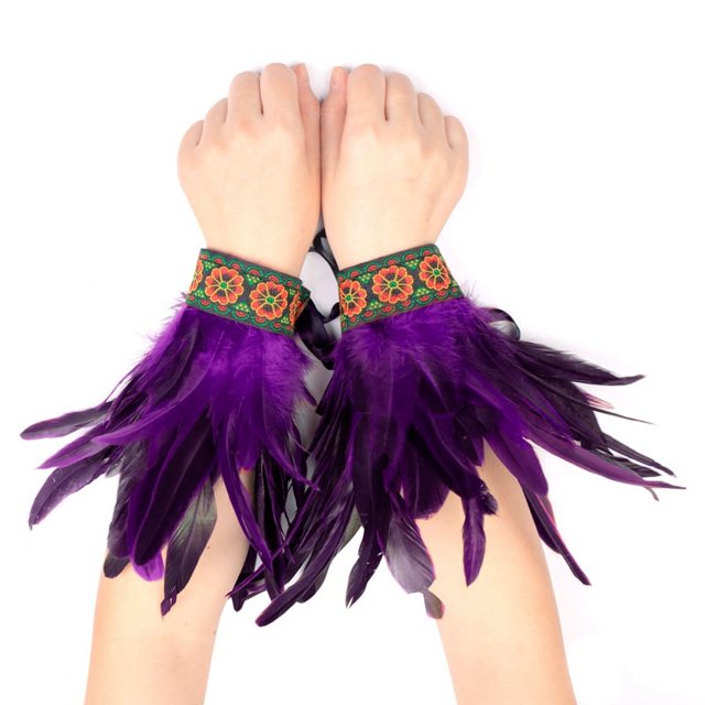 Anillos de manos de plumas para hombre y mujer, 2 uds., regalo de Navidad y Año Nuevo, accesorios de ropa, disfraces