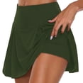 thumbnail image 1 of Gibobby Shorts Deportivo Falda estampada de entrenamiento informal diario para mujer Tenis Yoga Deporte Falda Pantalones cortos Falda(Verdinegro, XXXXL), 1 of 5