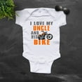 thumbnail image 2 of NanyCraft's I Love my Uncle and his Bike Baby Bodysuit, 2 of 2