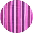 thumbnail image 1 of Ahgly Company Indoor Round Abstract Pink Contemporary Area Rugs, 4' Round, 1 of 4