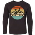 thumbnail image 3 of Inktastic Bicycle Vintage Cyclist Sunset Long Sleeve Youth T-Shirt, 3 of 5