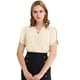 thumbnail image 1 of Camisa casual de manga corta Allegra K Marfil L, 1 of 6