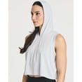 thumbnail image 4 of 3 Pack: Women's Dry-Fit Sleeveless Cropped Tank Top Hoodie - Athletic Crop Sweatshirt, 4 of 6