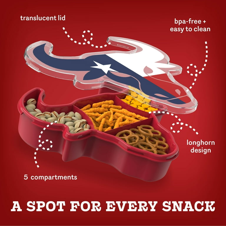 Cook with Color Texas Longhorn 4-Compartment Snack Box - Walmart.com