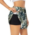 thumbnail image 3 of Lsque Hawaiian Style Printed Women's Running Shorts with Liner Pockets,Elastic Quick Dry Workout Athletic Gym Yoga Shorts,Womens High Waist Shorts-XX-Large, 3 of 9