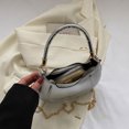 thumbnail image 2 of Bolso De Moda Bolso de hombro de moda Bolso de mensajero femenino de media luna de cuero de PU (Plata) Ehuebsd Para Estrenar, 2 of 9
