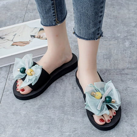 

Aayomet Womens Slippers Simple New Slippers Women Summer Flat Slippers Thick Soles Wear Comfortable Soft Beach Shoes Pink 6.5