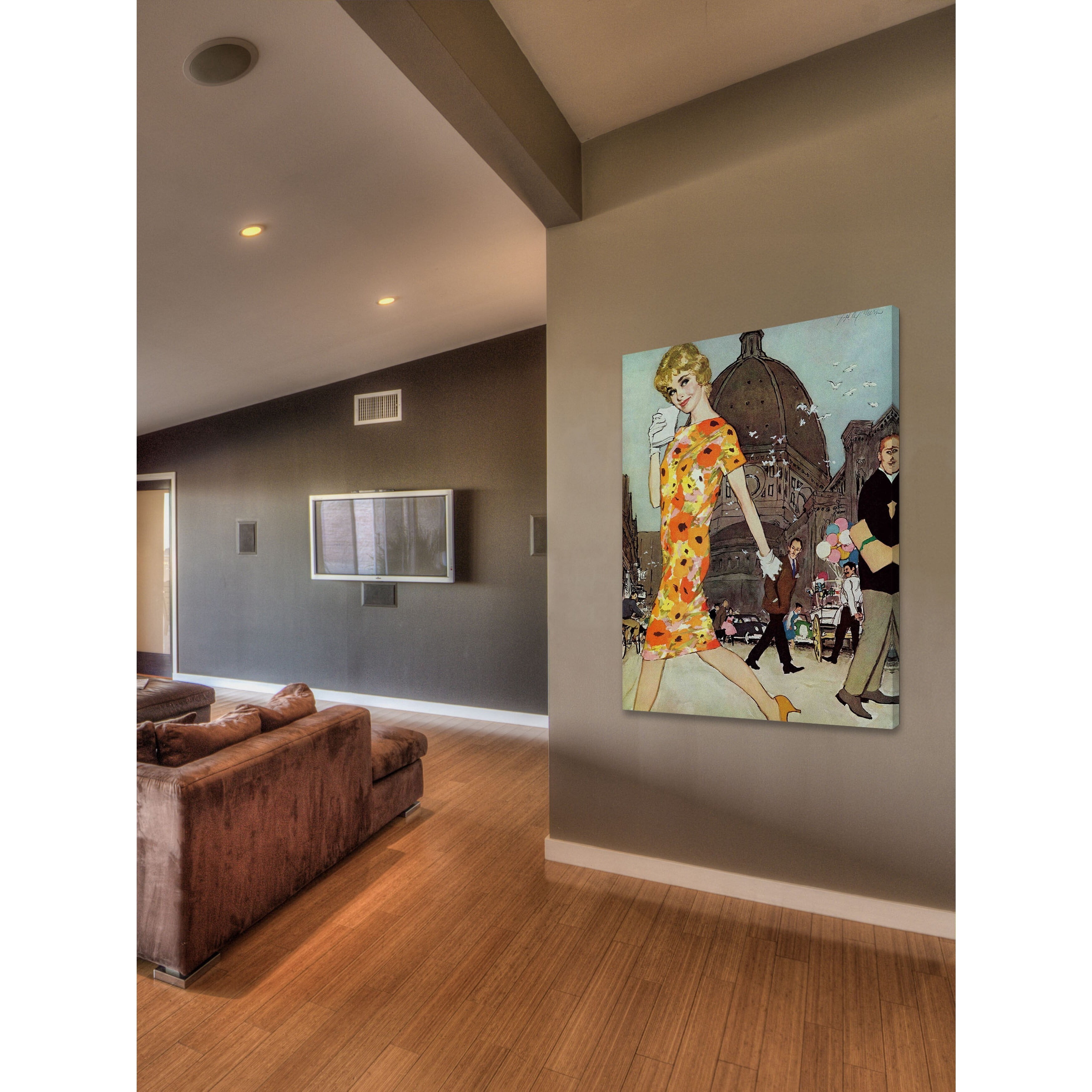 "The Stranded Blonde" by Joe de Mers Painting Print on Canvas
