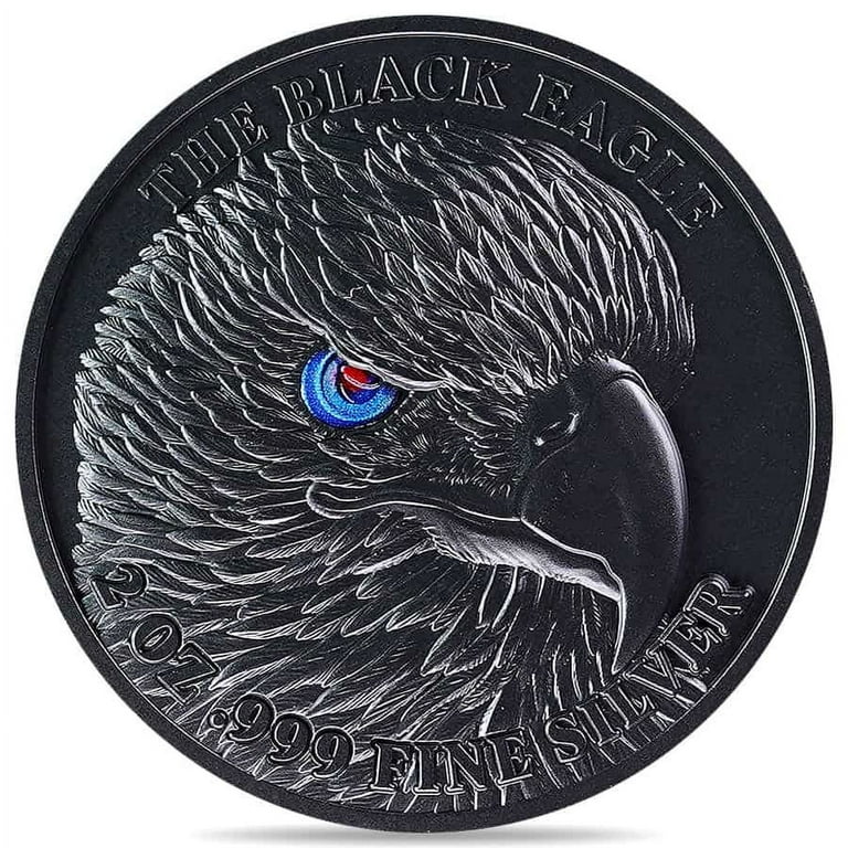 2024 Chad 2 oz Silver Black Eagle High Relief Bullion Exchange