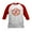 Red/White, variant on - Retro 80S Weekend Forever Baseball Jersey - Kids Cotton Baseball Jersey, 3/4 Sleeve Shirt
