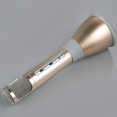 Professional K068 W ireless B luetooth Metal HandHeld Microp hone+Speaker Karaoke Necessary Products Best Gifts