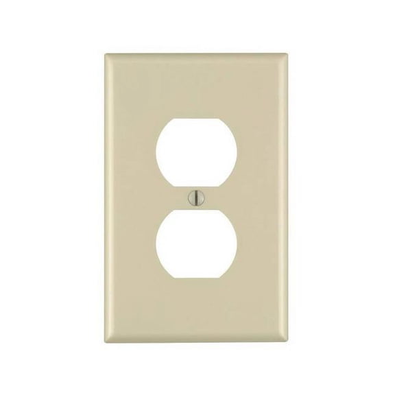 Duplex Device Receptacle Wallplate Device Mount, Ivory