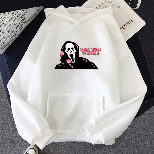 No You Hang Up First Sweatshirt para mujer, de la muerte de la cara Sudadera con capucha, Tops de Primavera/otoño, Sudadera con capucha de Halloween, Sudaderas Harajuku