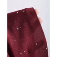 thumbnail image 6 of Burgundy Shiny Strapless Cinched Waist Tiered Ruffle Mini Dress For Elegant Casual Summer Wear, 6 of 6