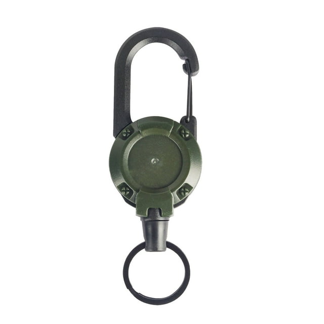 TIELUTT Porte-Clés Rétractable Automatique Extérieur Porte-Badge Rétractable Lampe Lourde Équipement de Camping Exploration Hiver pour Voiture Randonnée pour Hommes