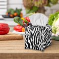 thumbnail image 3 of ZUXONGSY Zebra Print Square Tissue Box Covers Modern PU Leather Tissue Holder Decorative Holder Organizer Easy to Carry Paper Towel Box Cover Home Accessories Decoration, 3 of 7