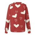 thumbnail image 4 of Valentines Day Outfit Womens Cute Heart Sweater Crewneck Sweatshirts Casual Loose Fit Long Sleeve Pullover Tops, 4 of 5