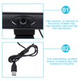 thumbnail image 2 of JUNWELL web cam USB Web Camera 1080P Computer Web Camera Teaching Streaming Webcam with Mic 4.65”X1.69”X1.3”, 2 of 10