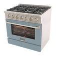 thumbnail image 5 of 36 in. 5.2 cu. ft Dual Fuel Range for Propane Gas Sealed Burners in Light Blue., 5 of 14