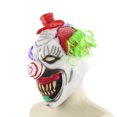 thumbnail image 2 of Máscara de payaso dentado aterrador de cabeza completa de látex con sombrero y, 2 of 8