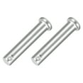 thumbnail image 1 of 2Pcs 3/8" x 2" Pasadores de clevis de un solo agujero, Pasadores de cabeza plana de acero inoxidable 304, 1 of 6