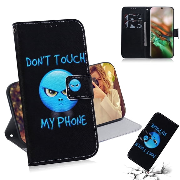 Galaxy Note 10 Wallet Case, Allytech PU Leather Cute Pattern Folio Kicstand Cards Slots Shockproof Full Protective Slim Magnetic Closure Wallet Cases Covers for Samsung Galaxy Note 10, Don't Touch