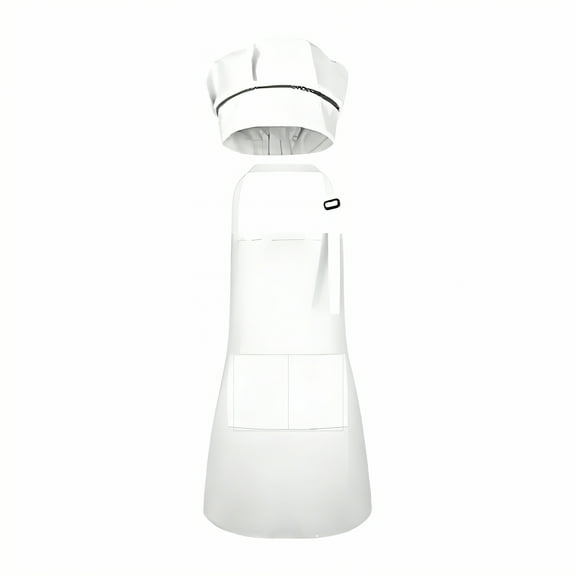 AUQ Kids Apron,Polyester Sheet Toddler Apron,Lightweight Design for Kid Kids Aprons for Cooking,White