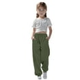 thumbnail image 1 of WENXIAOO Toddler Girl Sweatpants Drawstring Jogger Sweatpants With Pockets Solid Pants Green Sweat Pants Boys Kids Spring Fall Sweatpants Size 9-10 Years, 1 of 7