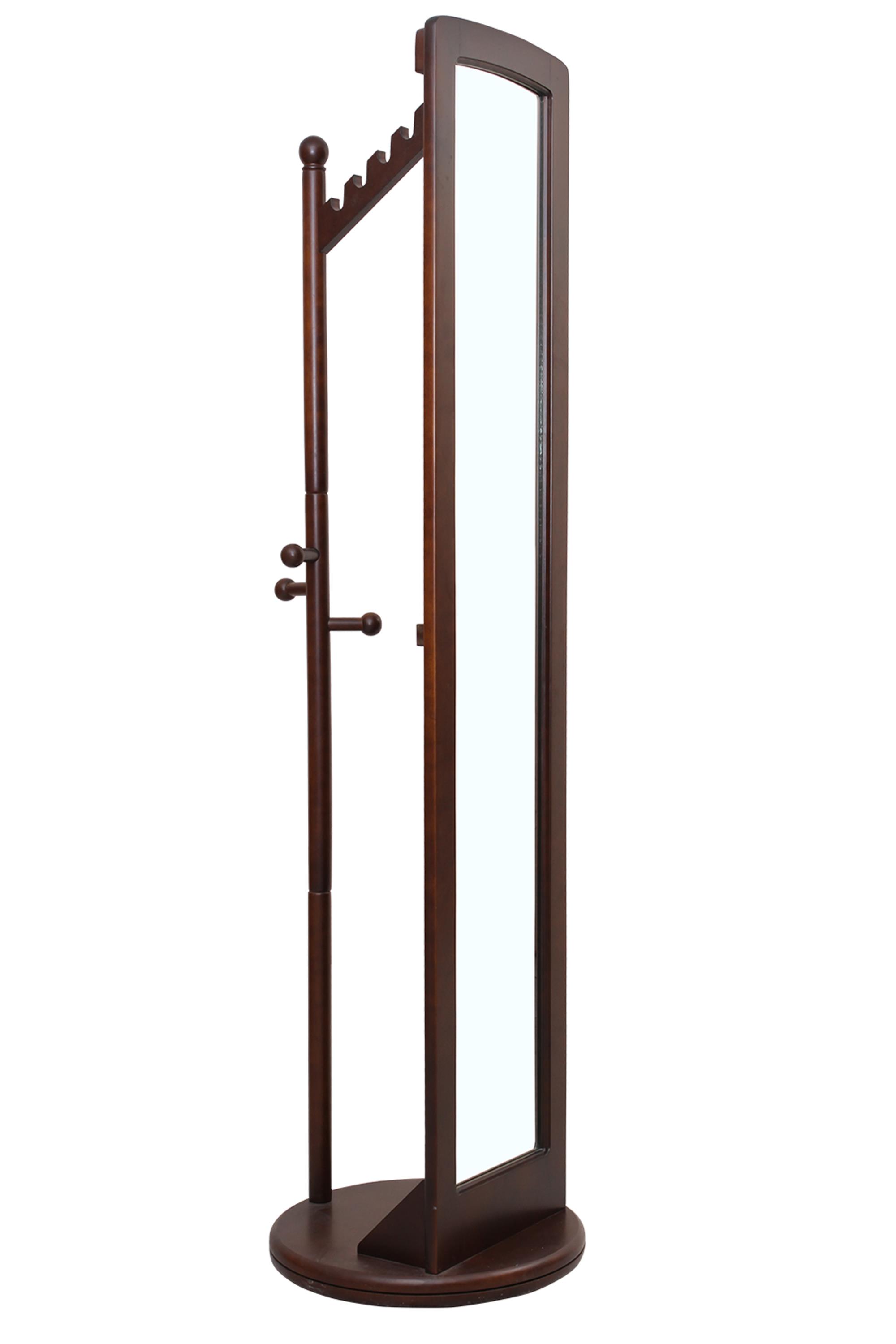 Standing Mirror With Coat RackFinishEspresso