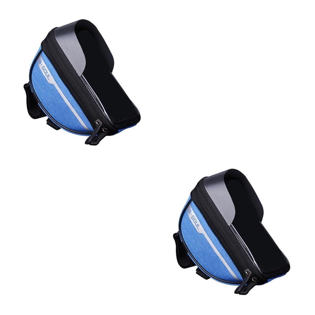 Sonducket Soporte de pantalla táctil para teléfono móvil con marco de tubo delantero de bicicleta Azul 2piezas Sonducket CBP367734