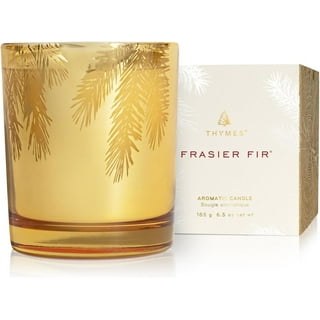 Thymes Poured Candle Frasier Fir 6.5 oz. Candle Green Glass 