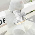 thumbnail image 3 of Pet Artist Cute Girl Dog Harness Dress and Leash Pearl Bowtie Fancy Small Pet Cat Vest Clothes, 3 of 8