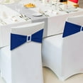 thumbnail image 6 of 30 PCS Spandex Chair Sashes Bows Stretch Chair Cover Band with Buckle Slider Universal Elastic Chair Ties for Wedding Banquet Party Event Decoration (Navy), 6 of 13