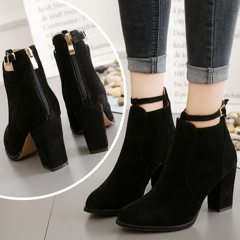Trendy black hotsell ankle boots