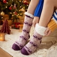 thumbnail image 4 of Lumtrix Women's & Men's Christmas Fuzzy Slipper Socks with Grippers Super Soft Warm Fleece Lined Cozy Home Socks Winter Gifts C One Size, 4 of 5