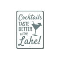 thumbnail image 2 of Cocktails at the Lake Novelty Decor, Metal Wall Sign - 10x14 Inches, 2 of 4