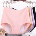 thumbnail image 3 of Women Casual High Waist Menstrual Period Leak Proof Underwear Cotton Briefs,Khaki,XL, 3 of 8