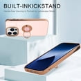 thumbnail image 5 of for iPhone 14 Pro Case with Ring Holder Luxury Glitter Plating Gold Edge 360 Rotation Kickstand Phone Case for Women Shockproof Soft TPU Anti-Scratch Protective Cover Case-Pink, 5 of 12